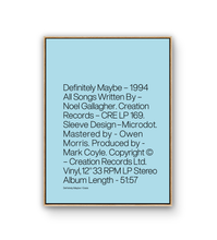 Load image into Gallery viewer, DEFINITELY MAYBE - TYPOGRAPHY PRINT