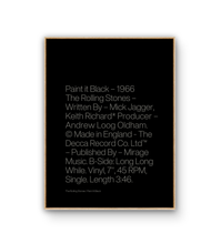 Load image into Gallery viewer, PAINT IT BLACK - TYPOGRAPHY PRINT