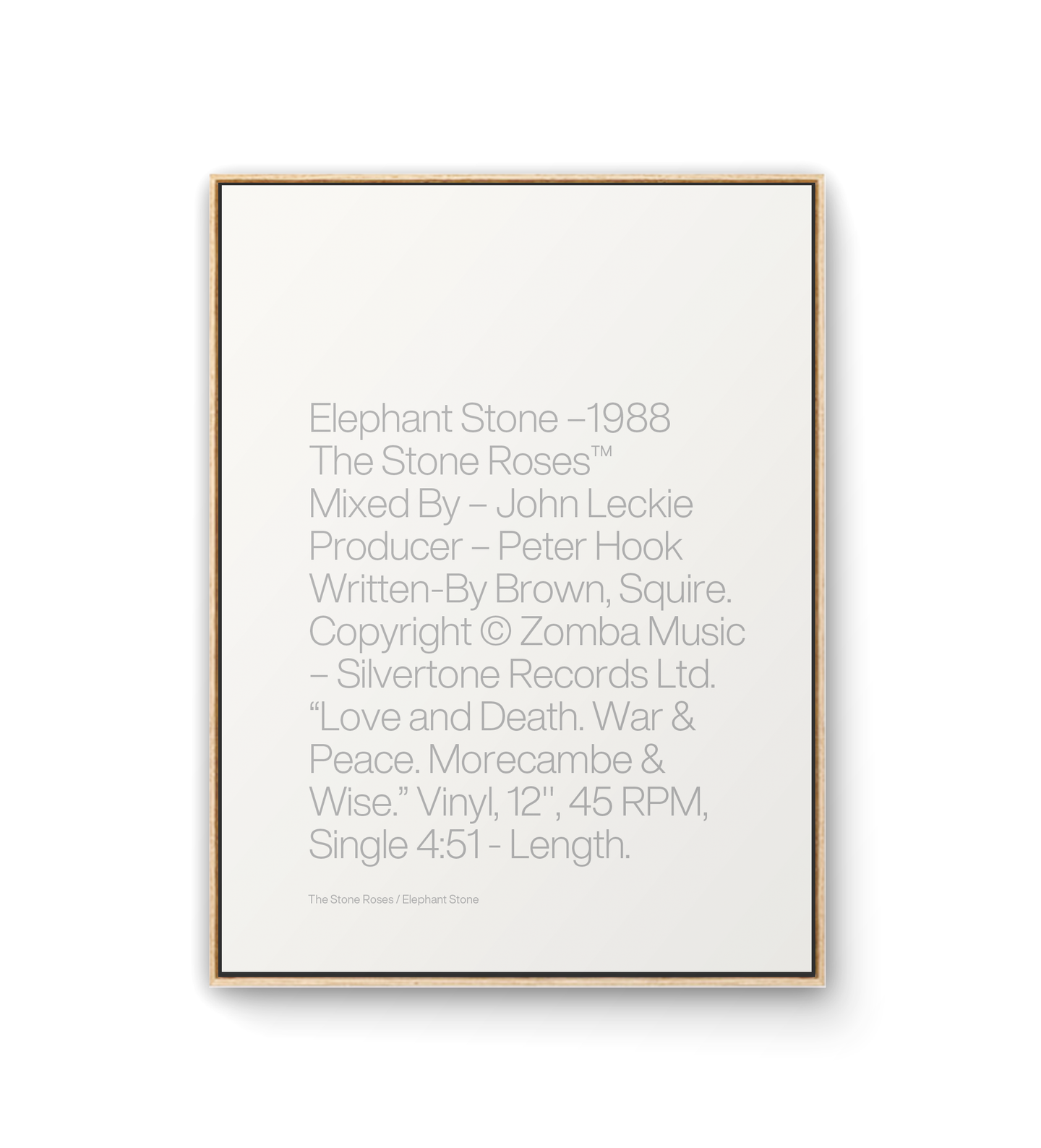 ELEPHANT STONE - TYPOGRAPHY PRINT