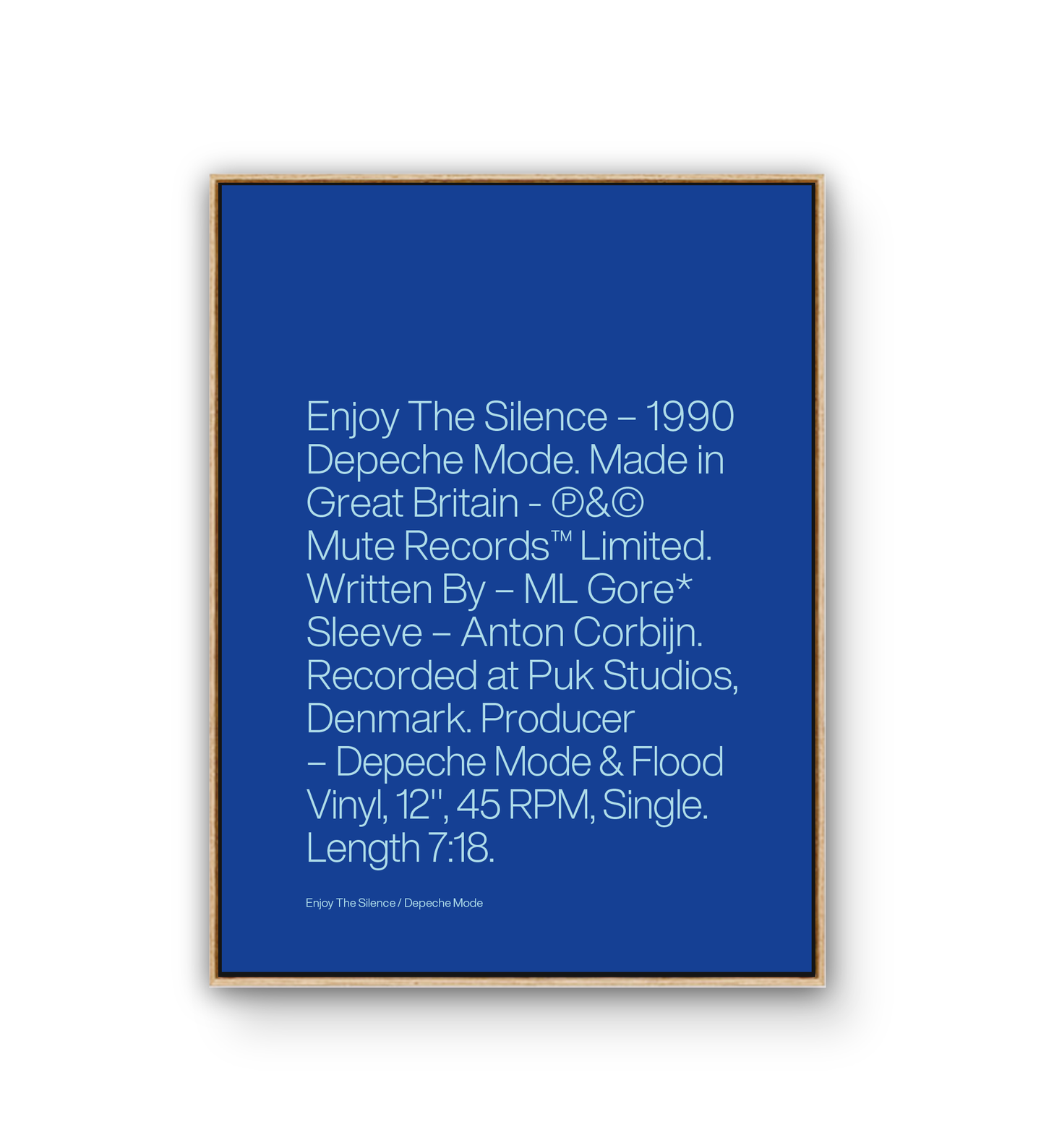 ENJOY THE SILENCE - TYPOGRAPHY PRINT