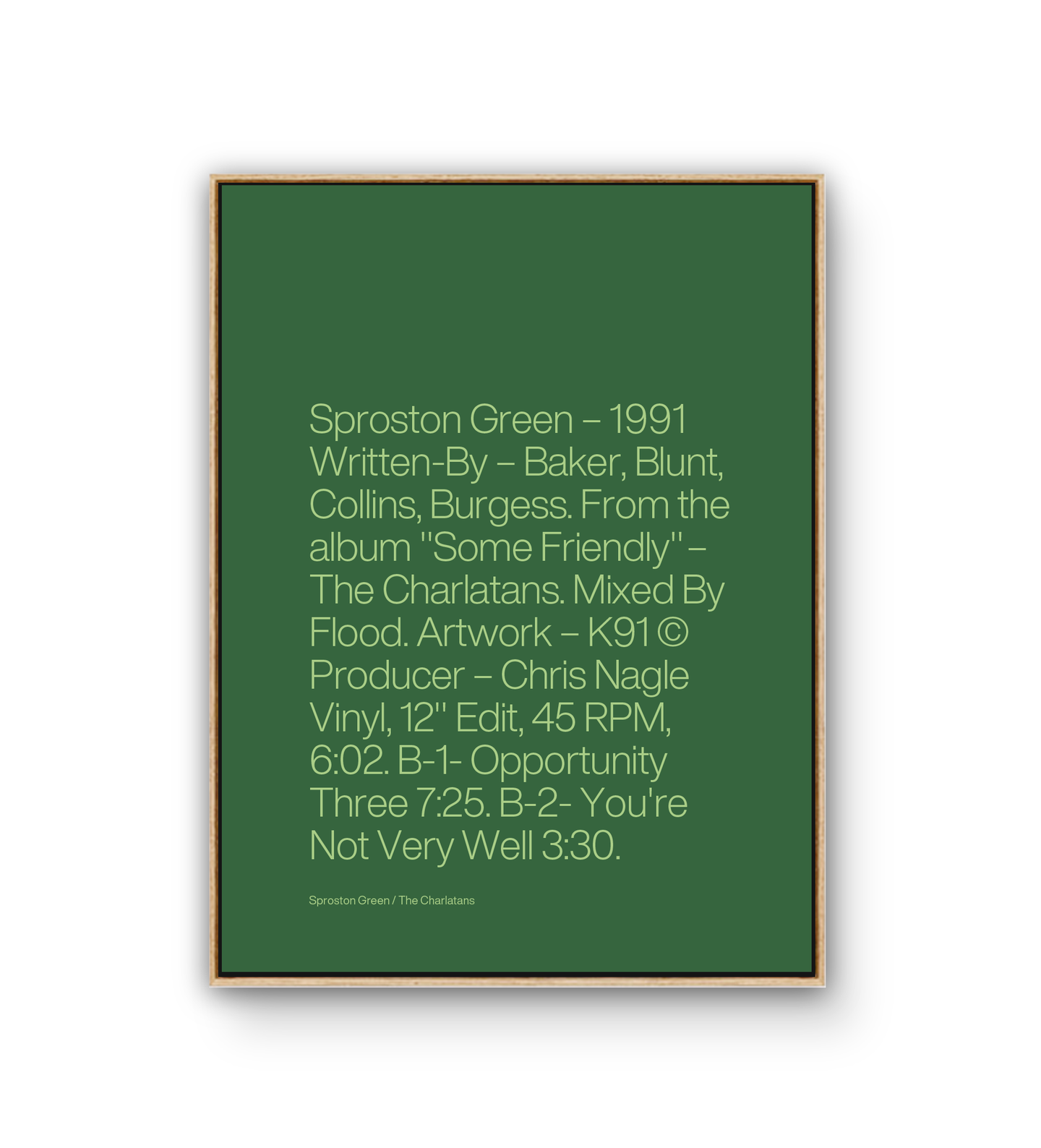 SPROSTON GREEN - TYPOGRAPHY PRINT