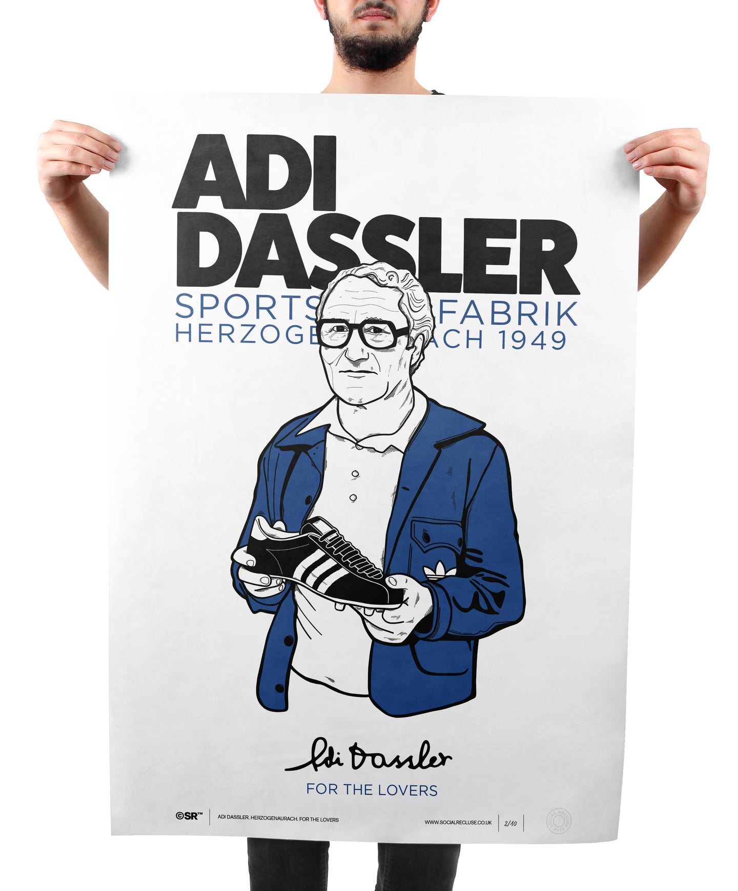 ADI DASSLER - BLUE SCREEN PRINT 1/10