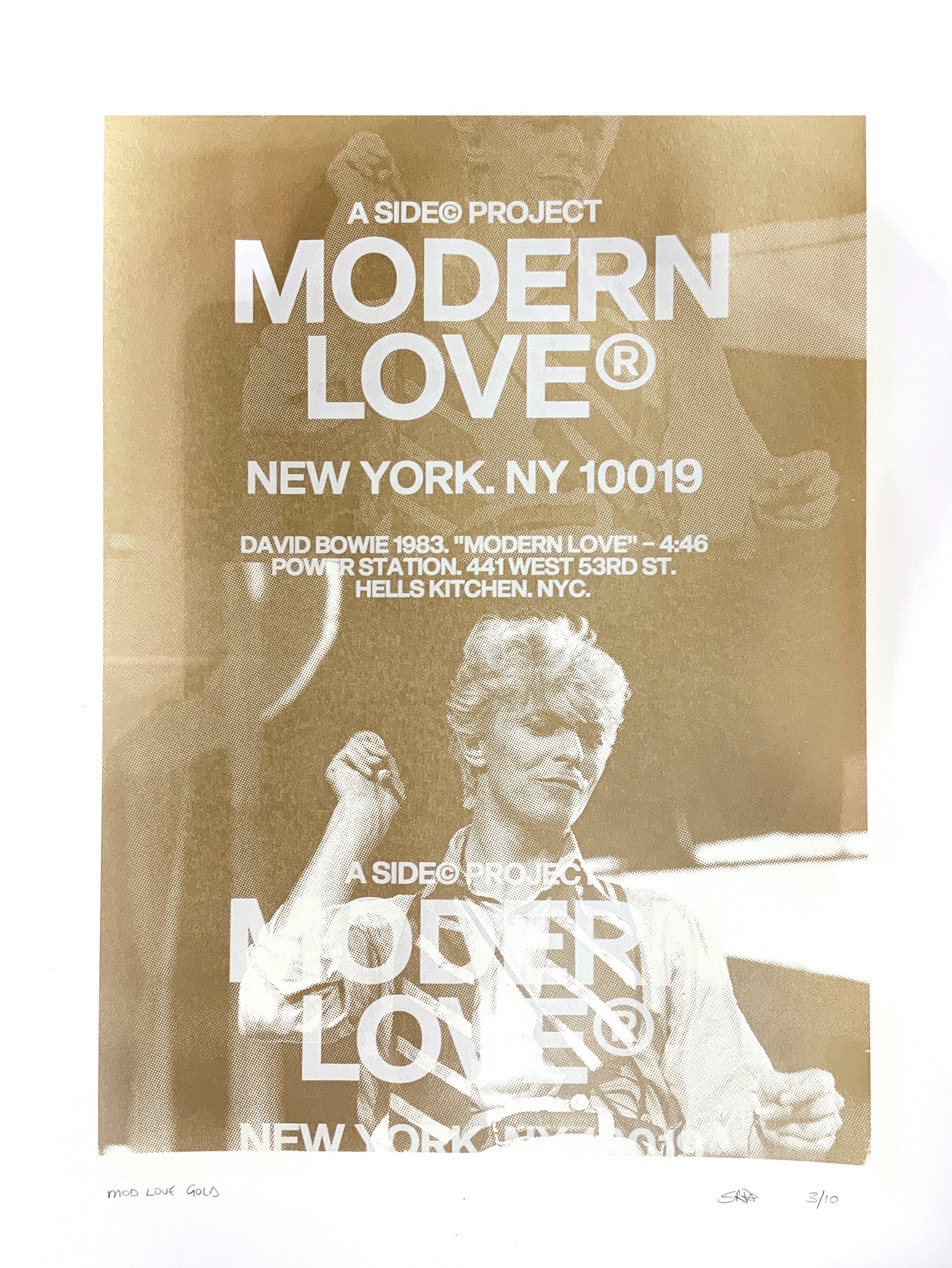 MODERN LOVE PRINTS - GOLD SCREEN PRINT 1/10