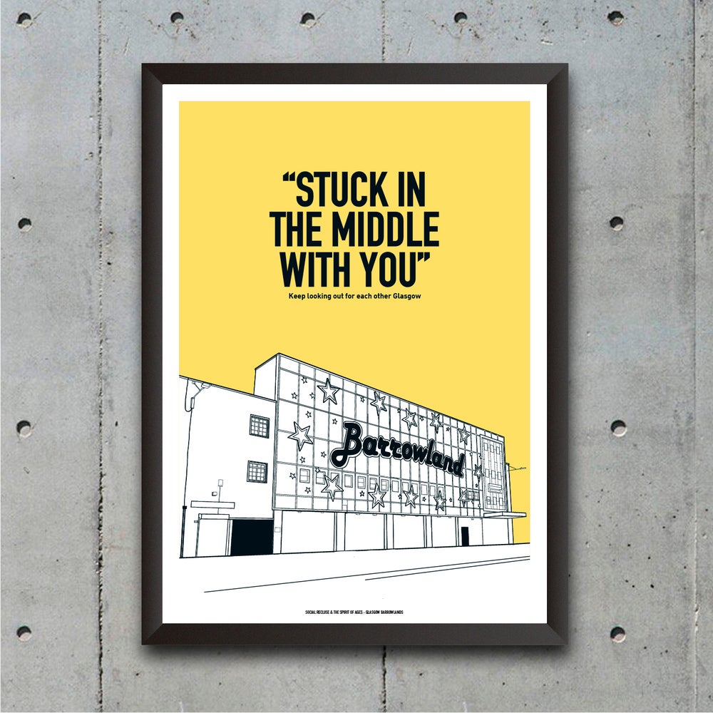 STUCK IN THE MIDDLE - GLASGOW PRINT